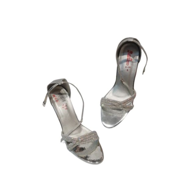 Silver, strappy sandel