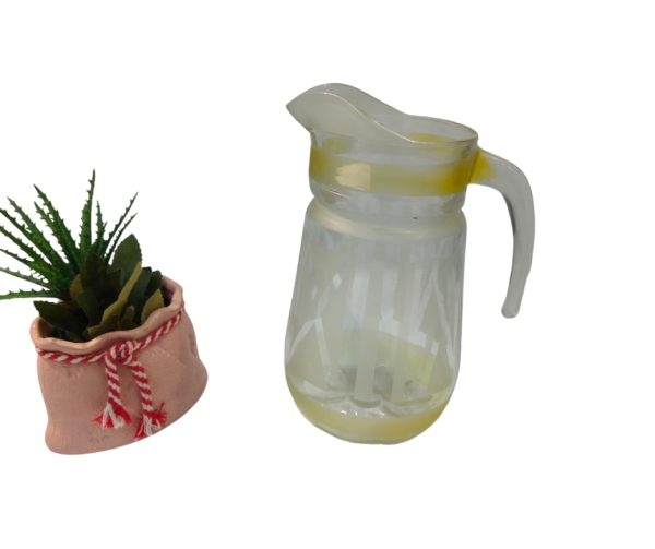 Vintage glass syrup pitcher. 