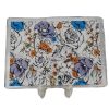 Rectangular serving tray with handles.