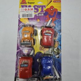 4 mini pull-back toy cars