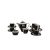 Tea set with a black and gold design