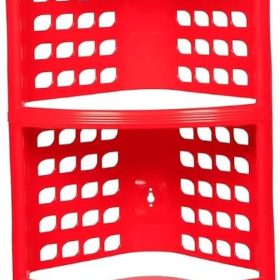 Two-tier plastic corner shelf