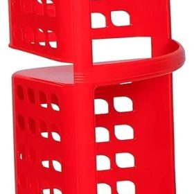 Two-tier plastic corner shelf