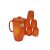 orange plastic water jug set