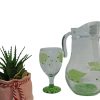 Clear glass pitcher