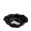 black ceramic fondue bowl