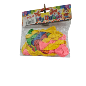 Pastel-colored party balloons.