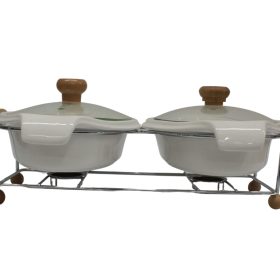 white ceramic casserole dishes