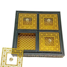 black and gold serving tray
