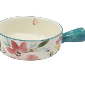 Ceramic bowl with a handle,