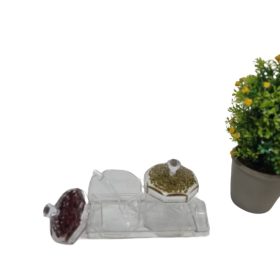 Two acrylic jars
