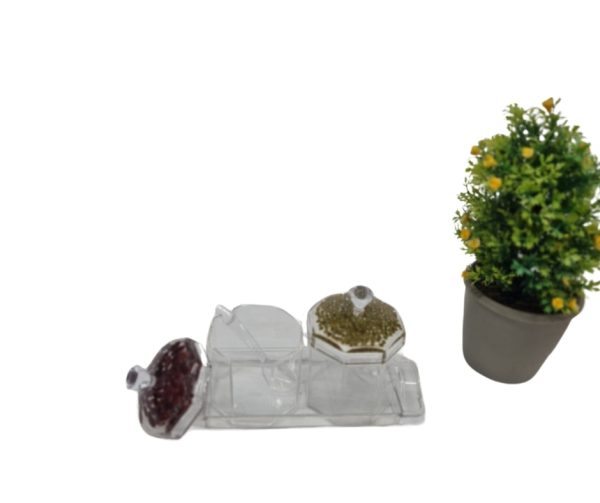 Two acrylic jars