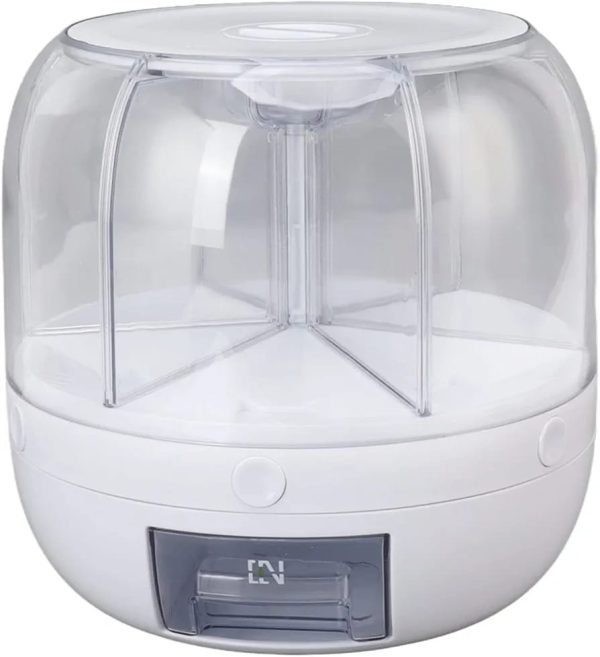 6-compartment rotating dry food