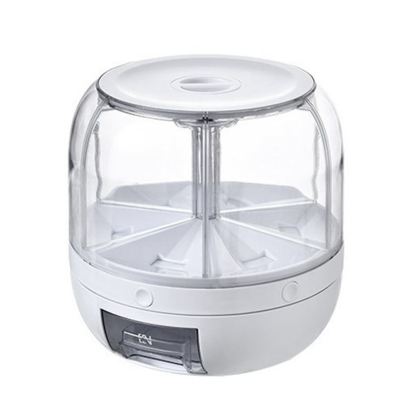6-compartment rotating dry food