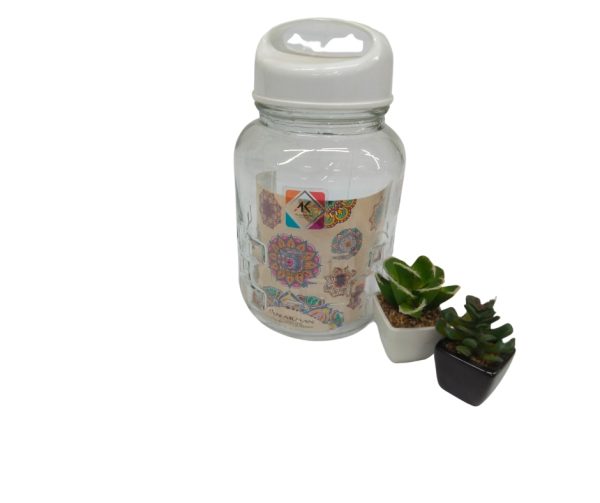 Almas Karan glass jar