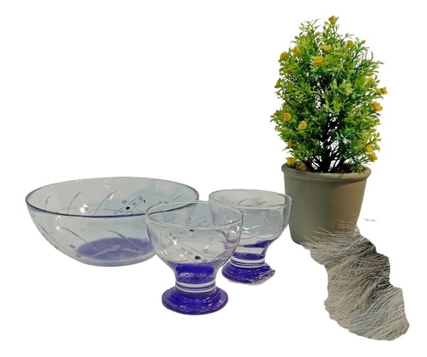 Three glass pieces
