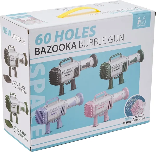 60 bubble holes: Creates a massive stream of bubbles. 