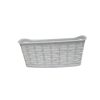 white plastic storage basket
