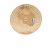 Round rattan wall decor piece.