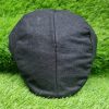 Black flat cap