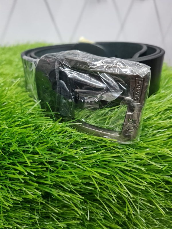 Black leather belt
