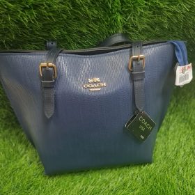 Coach Blue Leather Tote Bag