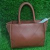 Parada PR Textured Hand Bag with Shoulder Strap (Brown)