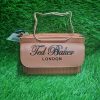 Red Baker London Handbag with Holding Clip and Three Pockets