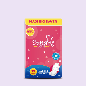 Butterfly Long Maxi Big Saver Sanitary Pads Long 12 Pcs