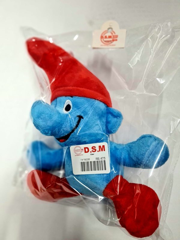Plush toy of a Smurf,