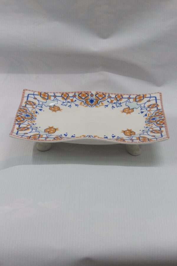 Rectangular ceramic serving tray