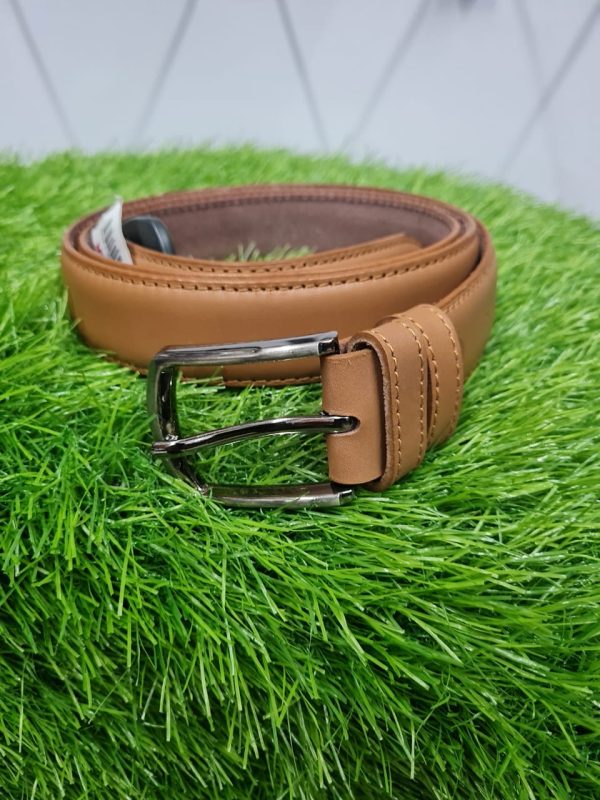 brown leather belt