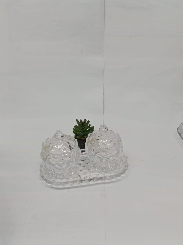 glass candy bowl set
