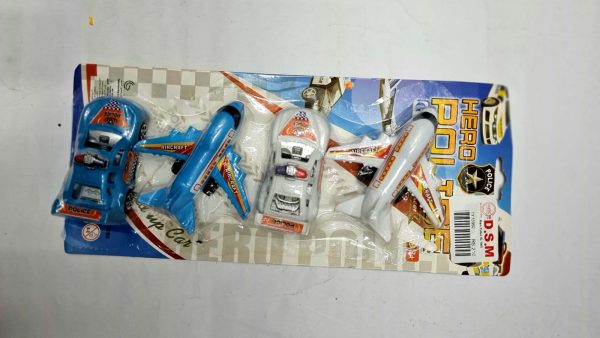 pack of two toy airplanes and Two toy cars