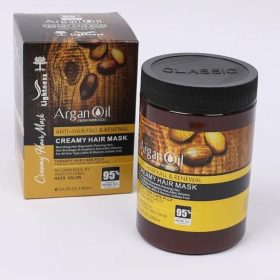 This Keratin Argan Oil Anti-Hair Fall & Renewal Hair Mask is a luxurious, creamy treatment designed to repair and rejuvenate your hair. Enriched with keratin and argan oil, it strengthens hair, reduces breakage, and promotes healthier growth. Ideal for all hair types, this 1kg mask restores shine, softness, and vitality.