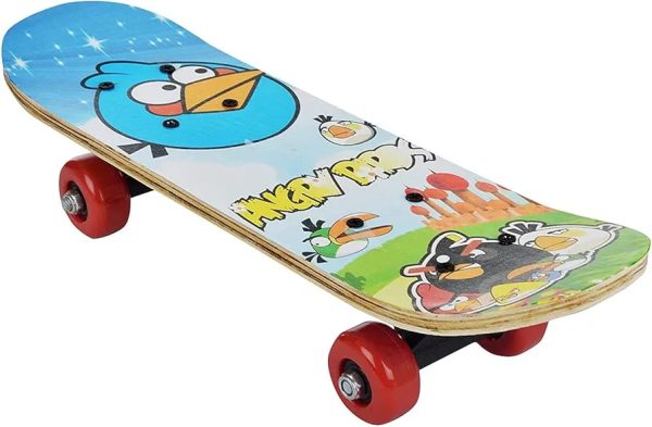 skateboard deck featuring Angry Birds characters. 