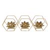 Gold Lotus Flower Candle Holder