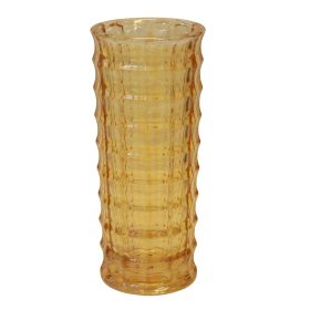 Golden  glass flower vase