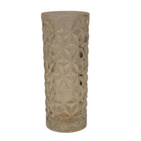 White  glass flower vase