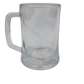 Classic glass beer mug. 