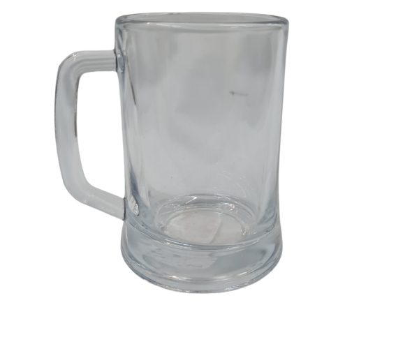 Classic glass beer mug. 