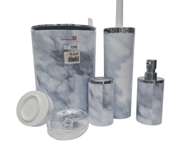 6-piece blue marble bathroom set