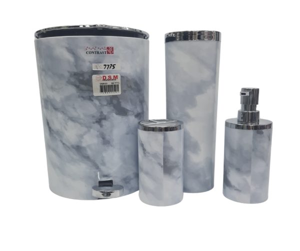 6-piece blue marble bathroom set