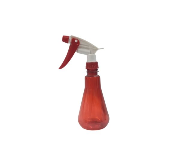 red plastic spray bottle