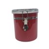 Red Ceramic Canister