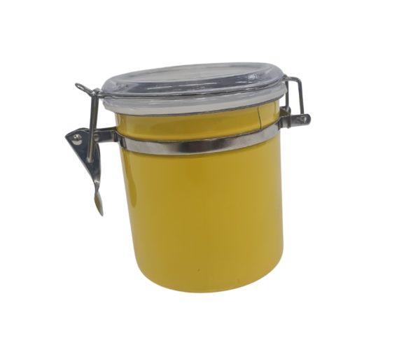 Yellow Ceramic Canister