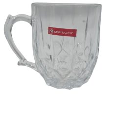 Clear glass tea mug
