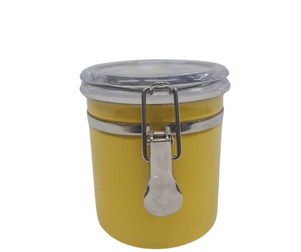 Yellow Ceramic Canister