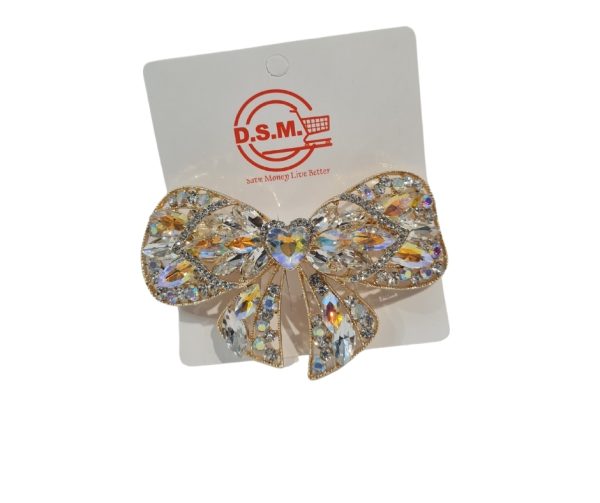 Bow Diamond Hair Clip