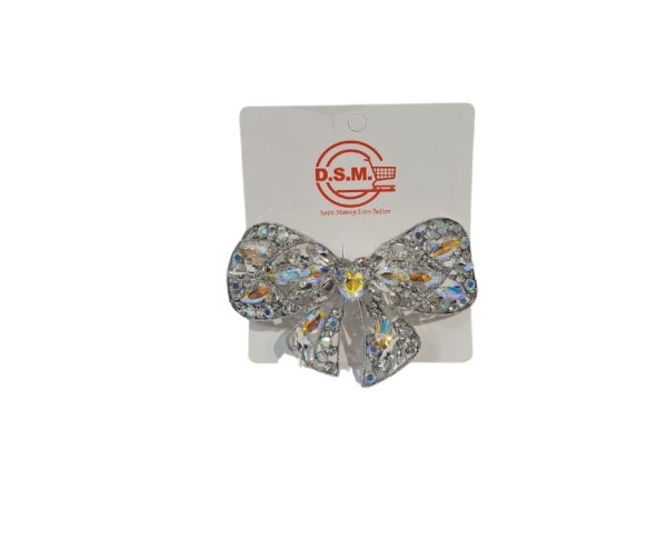 Bow Diamond Hair Clip